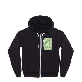 Green and Cream Coral Reef Abstract Pattern Design Zip Hoodie