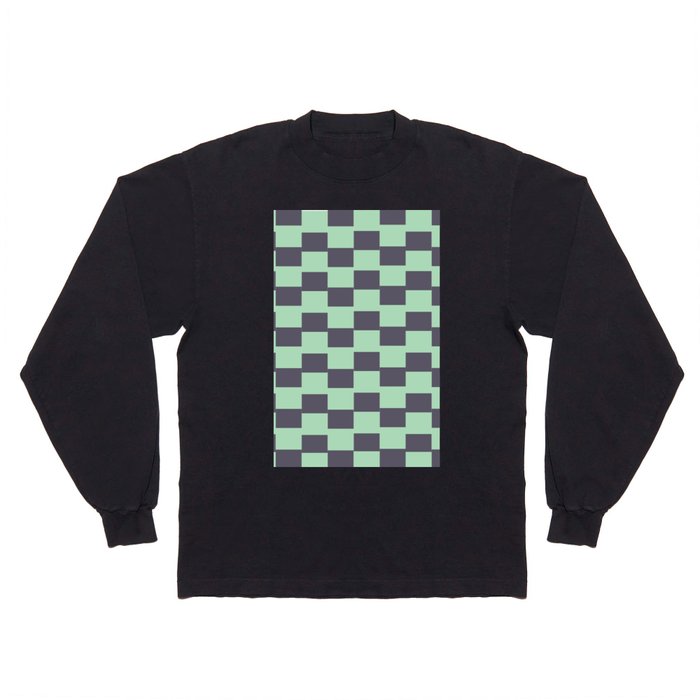 8 Abstract Grid Checkered 220718 Valourine Design  Long Sleeve T Shirt