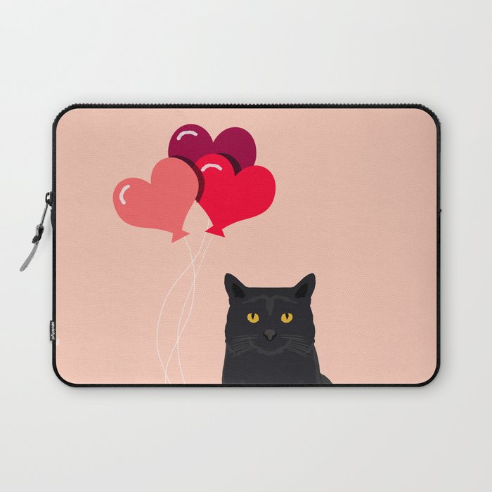 Black Cat Love Balloons Valentine Gifts For Cat Lady Cat People Gifts Ideas Funny Cat Themed Gifts Laptop Sleeve By Petfriendly Society6 Check out these amazing gifts for cat lovers to find the perfect present for the feline fanatic in your life. society6