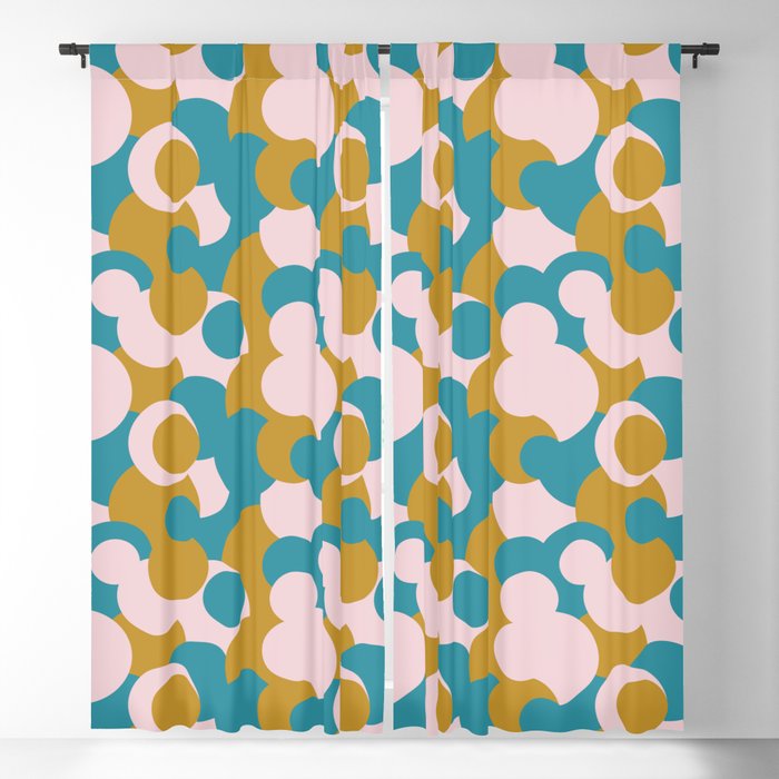 Abstract Geometric Circle Blackout Curtain