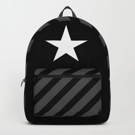 White star on black background Backpack