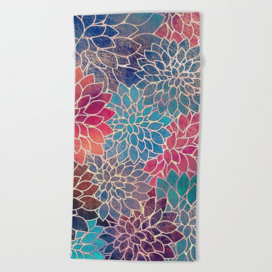 Floral Abstract 8 Beach Towel