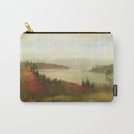 Autumn New England maple tree and birch October foliage lake sunrise alpine landscape painting by H. Dodge Martin Carry-All Pouch