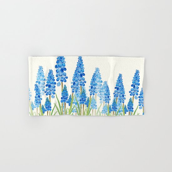 blue grape hyacinth forest Hand & Bath Towel