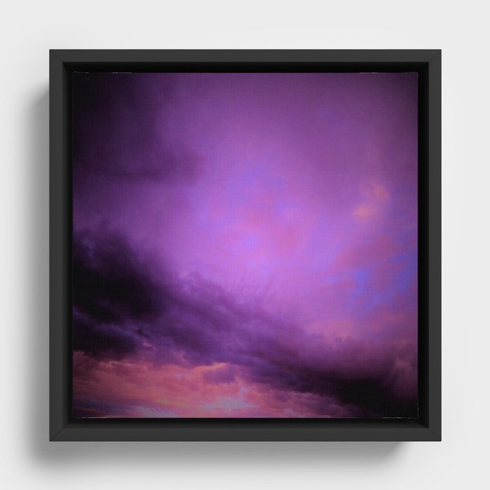 Pink Purple Sunset and Summer Sunset Framed Canvas