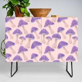 Purple Mushrooms Pattern  Credenza