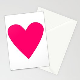 Big Pink Heart Stationery Card