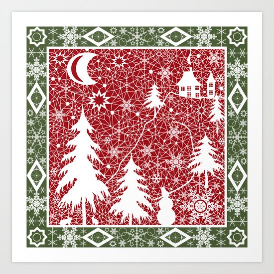 Winter. Christmas. Art Print