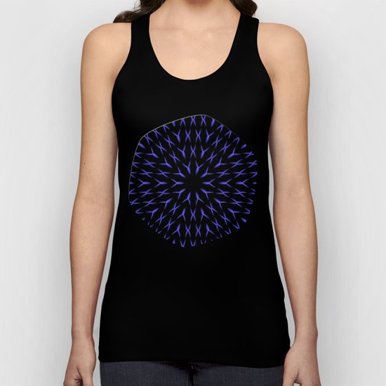 PCT2 Fractal in Brilliant Blue Unisex Tank Top