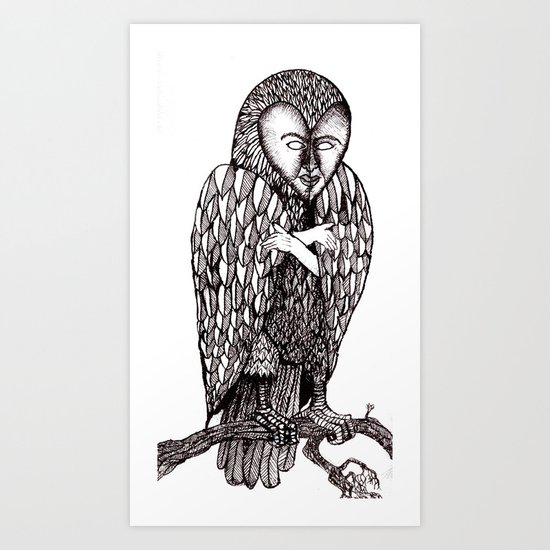 Owl being Art Print