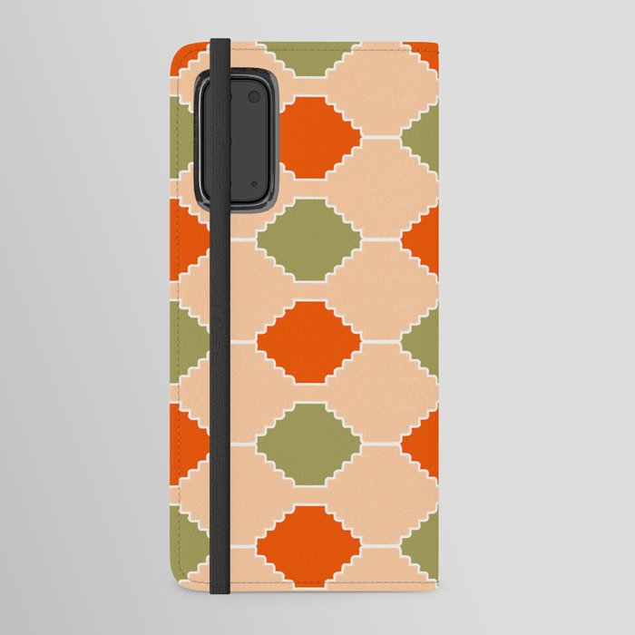 Retro Abstract Checkered Pattern Android Wallet Case
