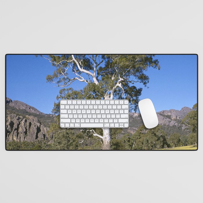 Australia Photography - Dry Tree In The Middle Of The Savanna Desk Mat