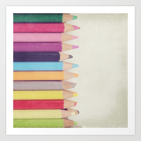 Colored Pencils Art Print