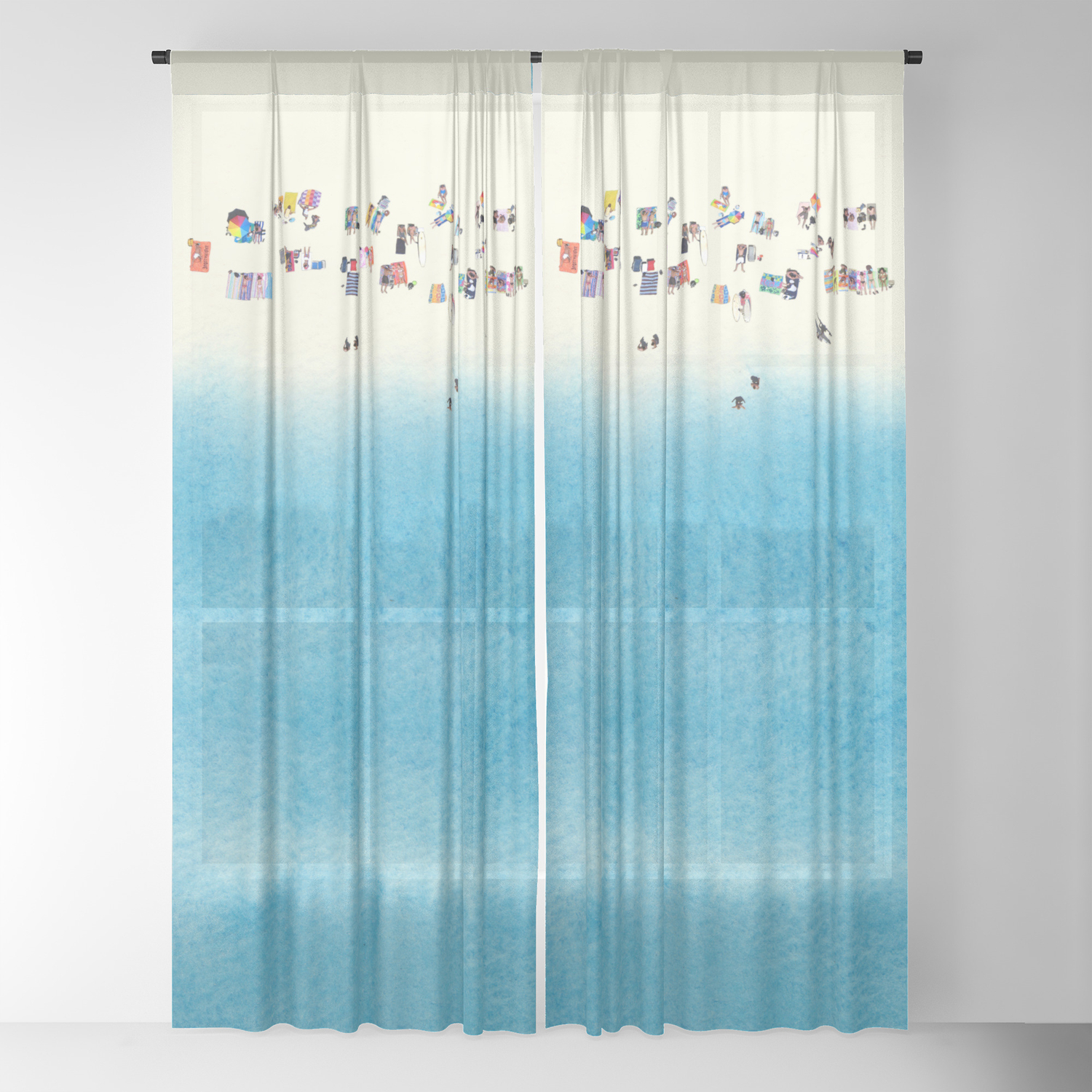 The Beach Sheer Curtain By Ilovedoodle Society6