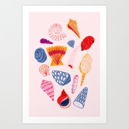 Tropical Seashells Art Print