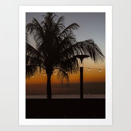 Sunset by the bay Art Print