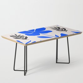 Wildflowers and Leaves - cobalt blue and neutral Coffee Table