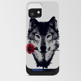 The Wolf With a Rose & Mountains iPhone Card Case