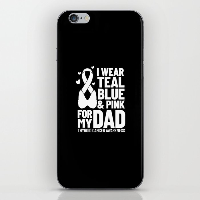 Thyroid Cancer Ribbon Awareness Survivor iPhone Skin