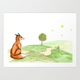 The little Prince and the Fox Art Print