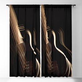 Echo of the Invisible World Inspirational Bass Guitar Abstract Portrait Blackout Curtain