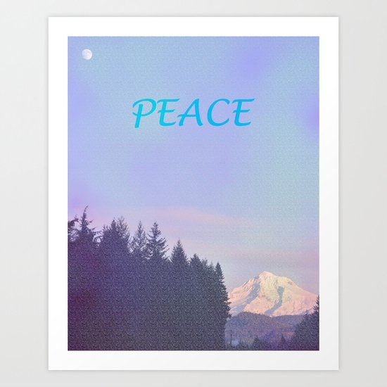 PEACE ON MOUNT HOOD Art Print