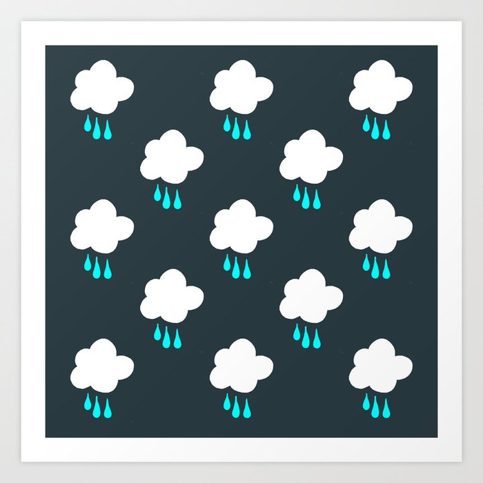 Rain Cloud Pattern Art Print