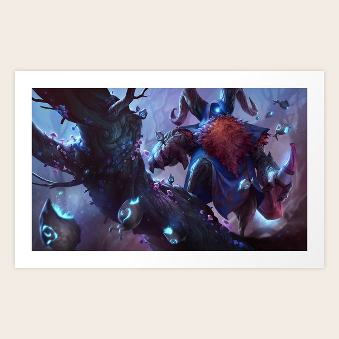 Elderwood Bard League Of Legends Art Print By Amumus
