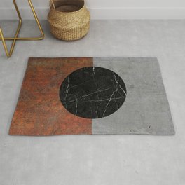 Abstract - Marble, Concrete, Rusted Iron Rug