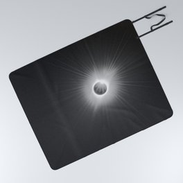 Total Solar Eclipse Illuminated by Sun  Picnic Blanket