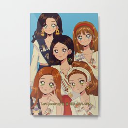 Girl Scouts Red Velvet Metal Print
