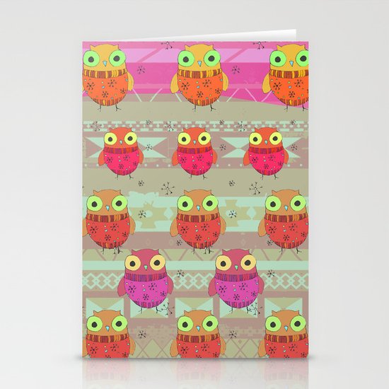 Winter owl Stationery Cards