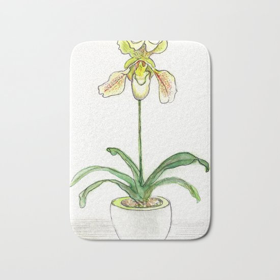 Slipper Orchid Bath Mat