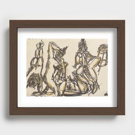 bodies in gold Recessed Framed Print
