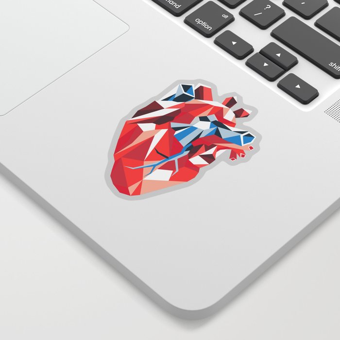 Poligon Heart Sticker