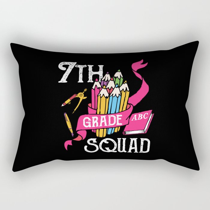 7th Grade Squad Student Back To School Rectangular Pillow