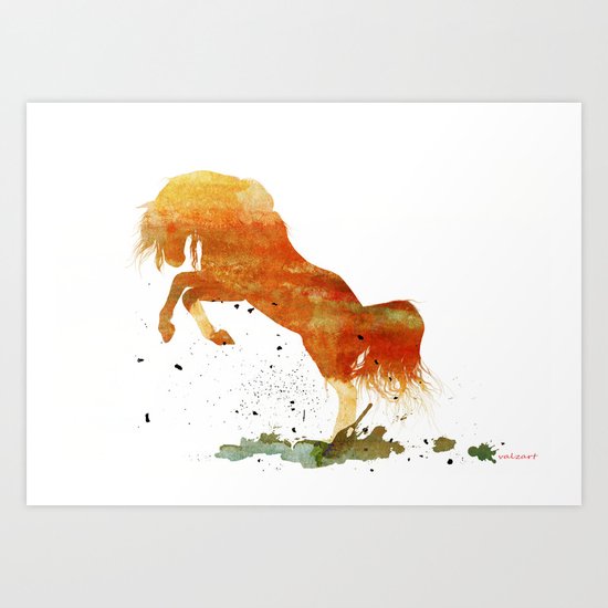 HORSES -Wild mountain pony Art Print