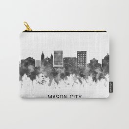 Mason City Iowa Skyline BW Carry-All Pouch