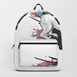 Uncorn Full Color Rainbow Crack Backpack | Gamer, Retro, Cartoon, Funny, Animal, Comic, Anime, Graphicdesign, Graphic, Sport 