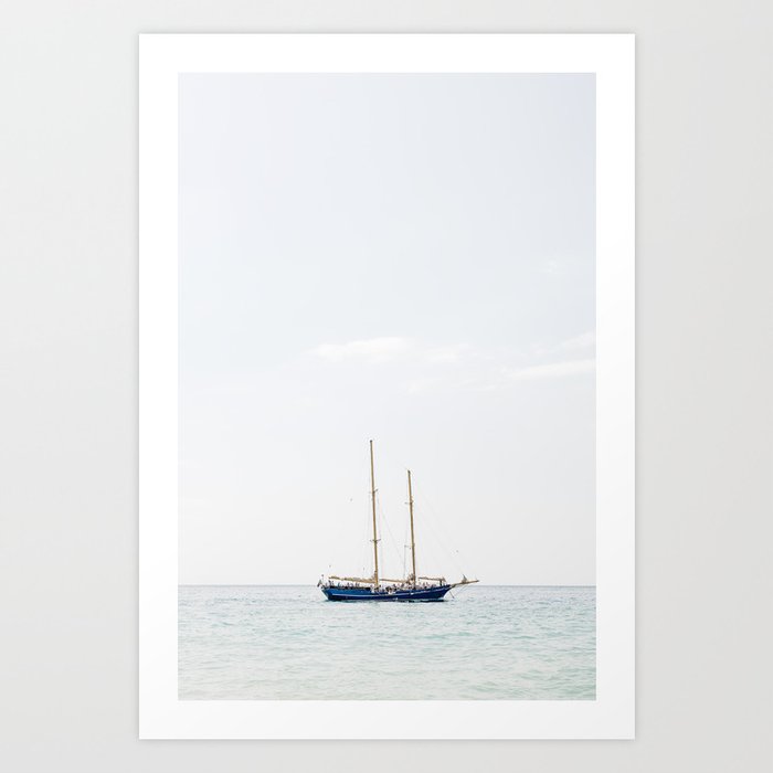 Boat Ocean Sailing Sail Art Print