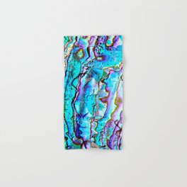 Teal Abalone Pearl Shell Hand & Bath Towel