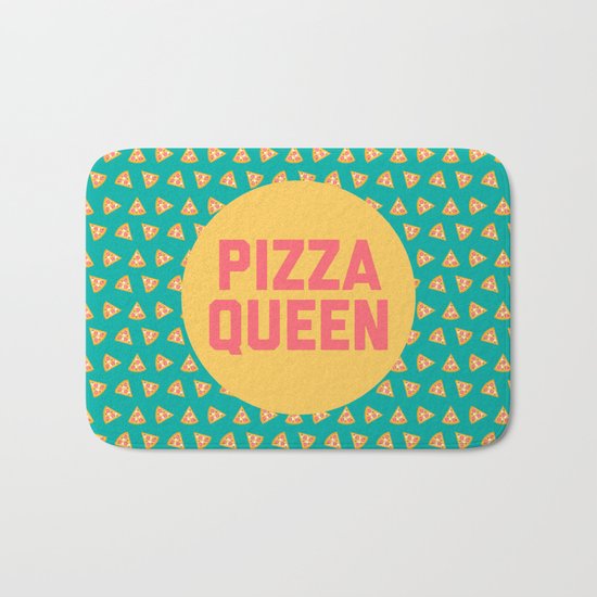Pizza Queen Funny Quote (Graphic) Bath Mat