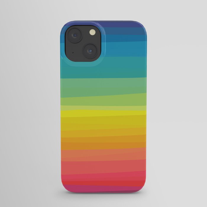 Rainbow abstract colorful Waves inspired iPhone Case