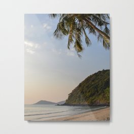 Pastel palm tree vibes | Tropical beach sunset at Tambon Phe, Thailand - Nature travel photography Metal Print