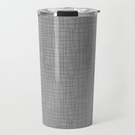 Grunge Basket Weave Line Pattern Pantone 2021 Color Of The Year Ultimate Gray Travel Mug