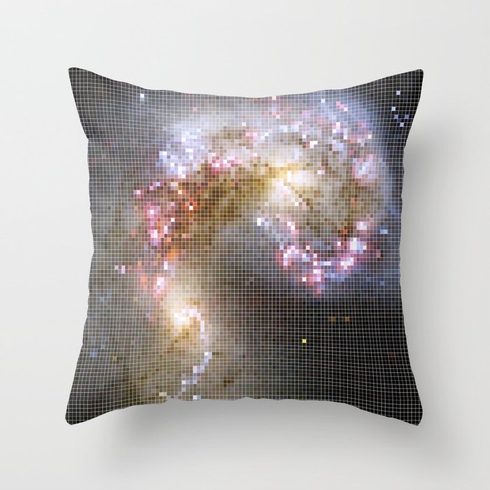 Pixel Nebula Throw Pillow