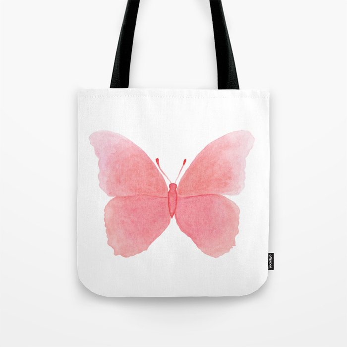 Watermelon pink butterfly Tote Bag