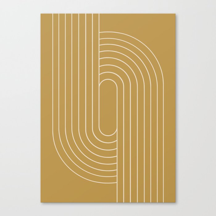 Oval Lines Abstract XXXVII Canvas Print
