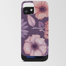 pink and purple flowers watercolor iPhone Card Case