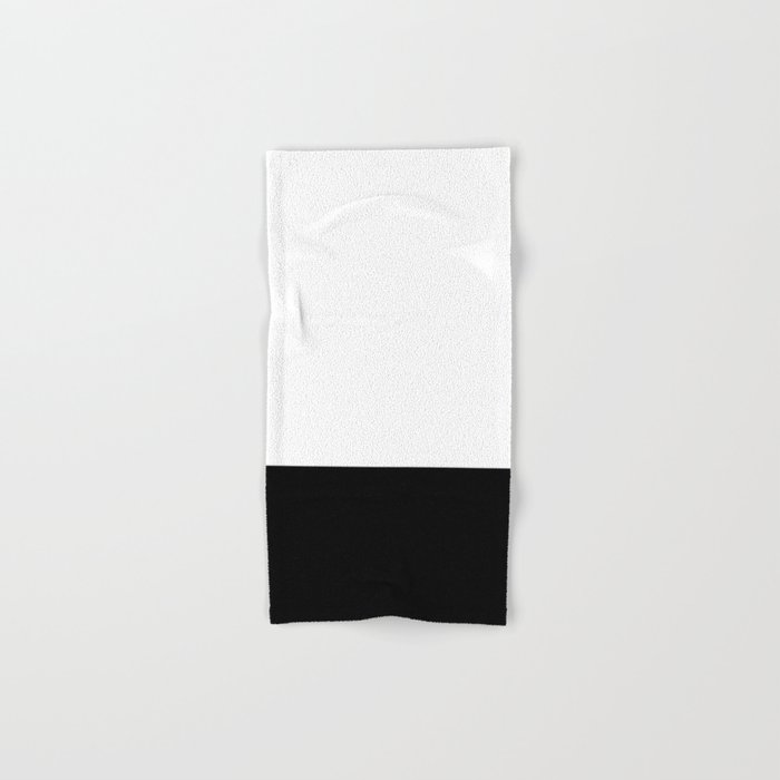 Black & White Color Block Hand & Bath Towel